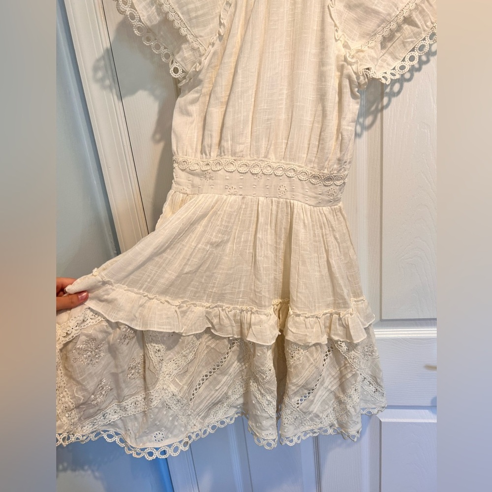 Hemant & Nandita Babydoll Lace Off White Cream Dress XS NWT - Picture 11 of 15